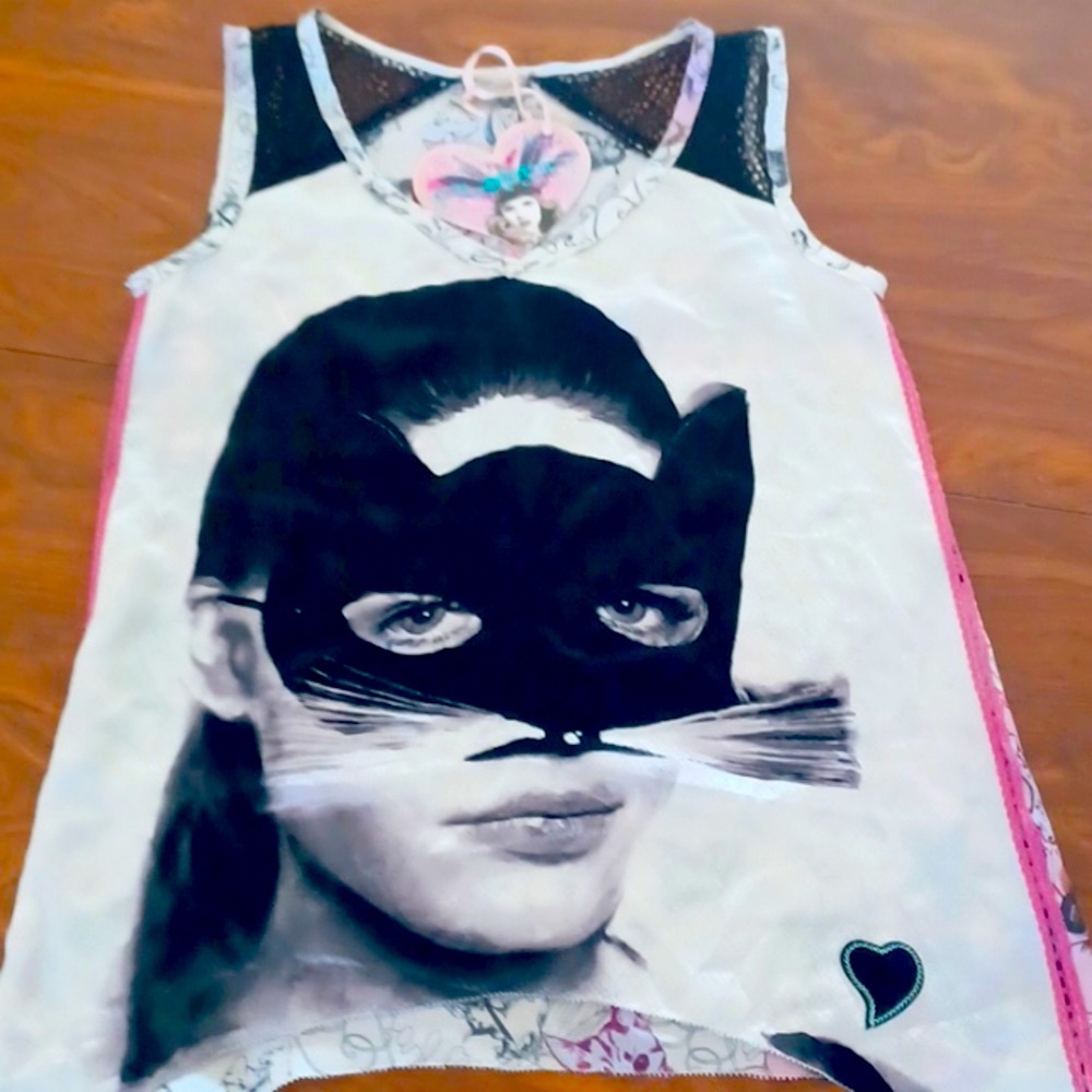Custo Barcelona Silk Iriz Catwoman tank top Size 1 (XS)